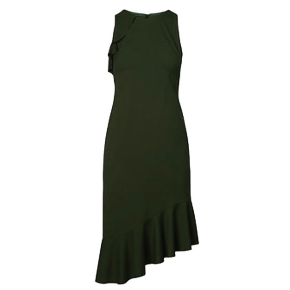 Banana Republic Ruffled Midi Sheath Dress
